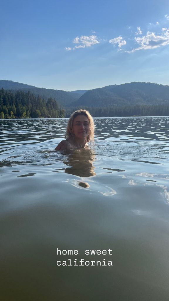 Paris swimming in lake