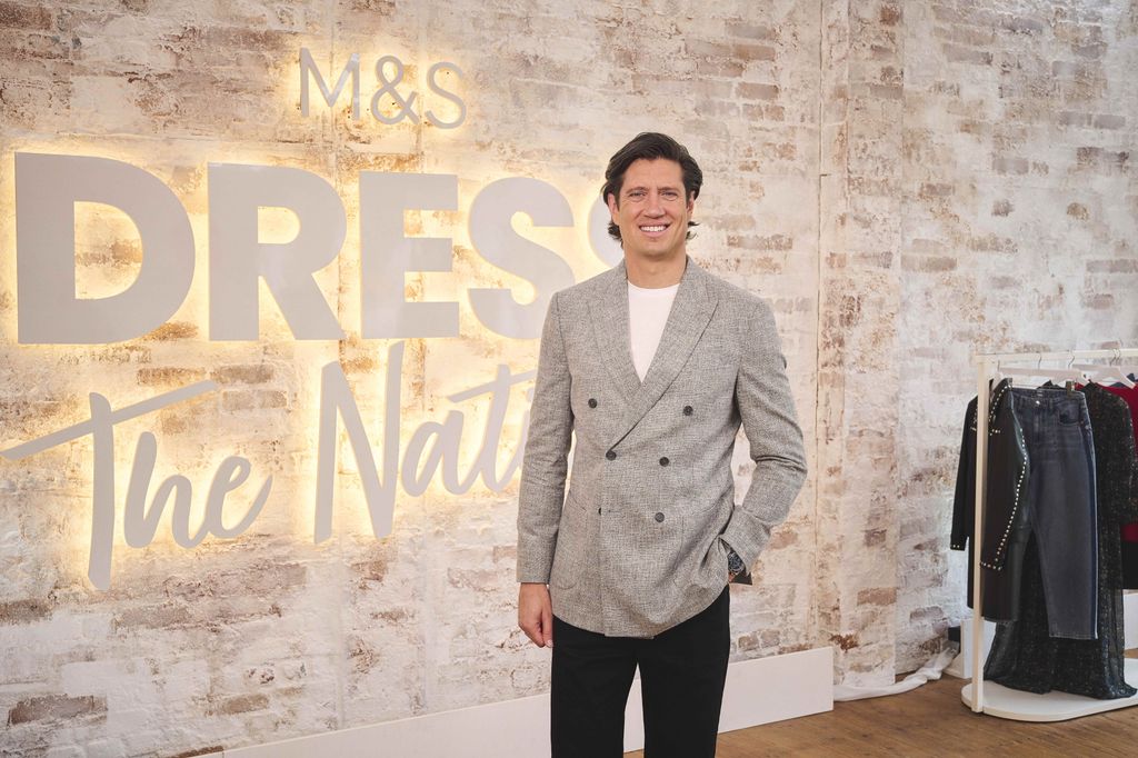 Vernon Kay tweed grey blazer on M&S Dress the nation