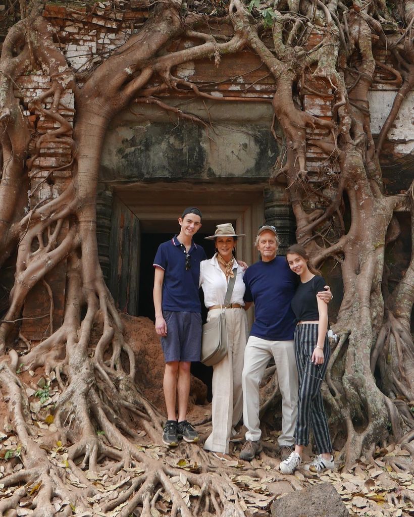 Catherine Zeta Jones, Michael Douglas and children