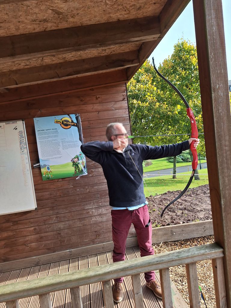 A man with an archery bow