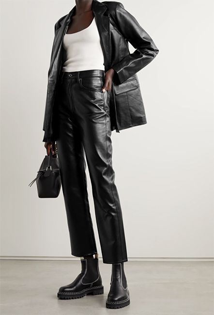 agolde leather trousers 2