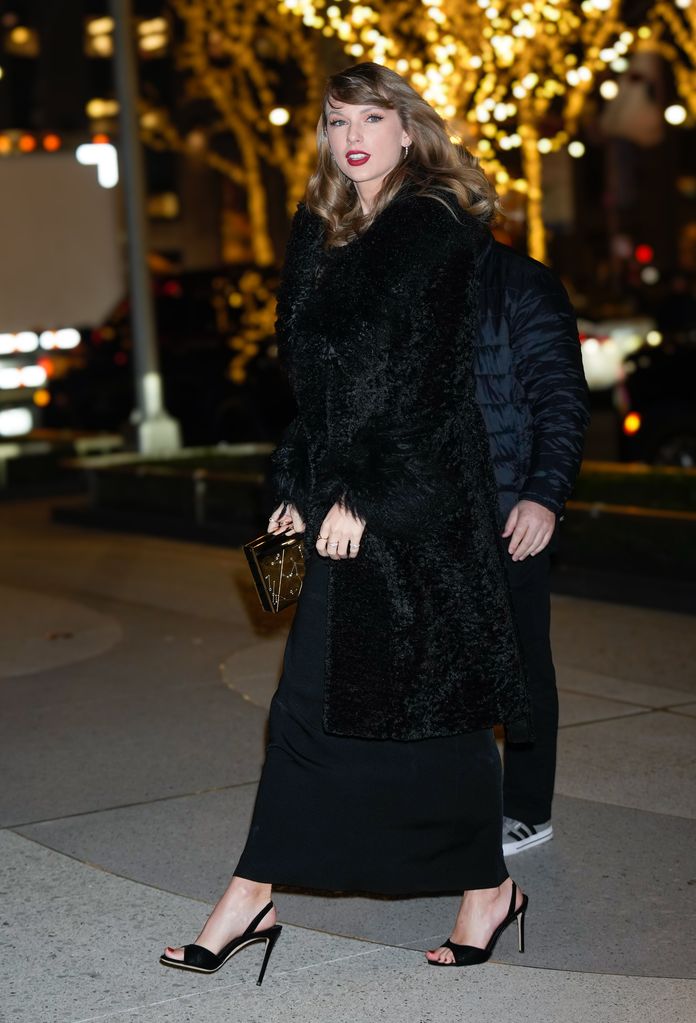 NEW YORK, NEW YORK - DECEMBER 06: Taylor Swift arrives at the afterparty for the screening 'Poor Things' at Avra on December 06, 2023 in New York City. (Photo by Gotham/GC Images)