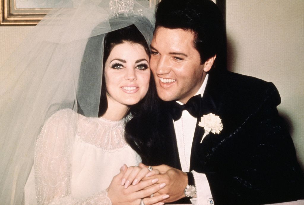Elvis Presley and Priscilla on their wedding day 1 May 1967