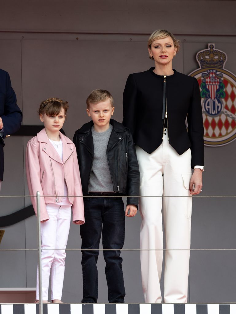 Princess Gabriella and Prince Jacques looked so stylish in leather jackets