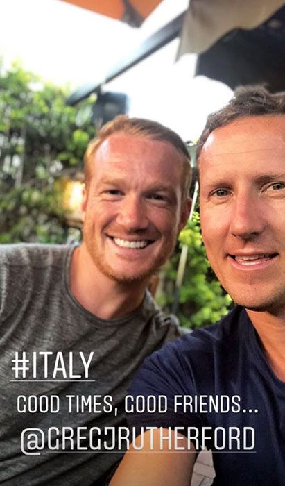 brendan cole greg rutherford reunion italy