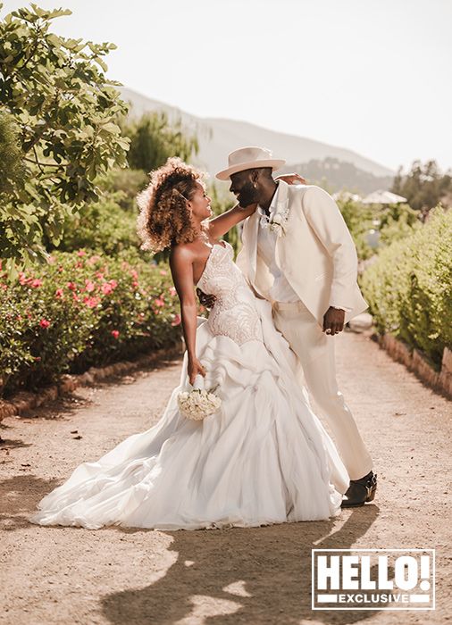 fleur east poses for official wedding photo