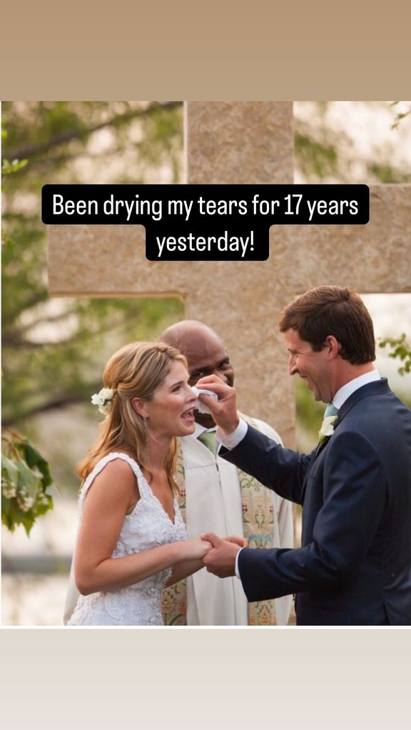 Jenna Bush Hager shares a photo from her wedding to husband Henry Hager in 2008 on her Instagram Stories