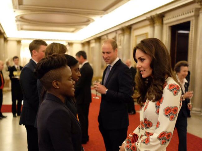 Kate wears Alexander McQueen at the palace