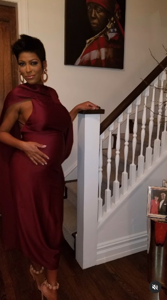 The Tamron Hall Show star in another throwback when pregnant with son Moses 