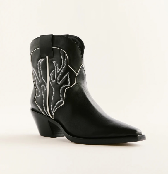 reformation ankle cowboy boots 