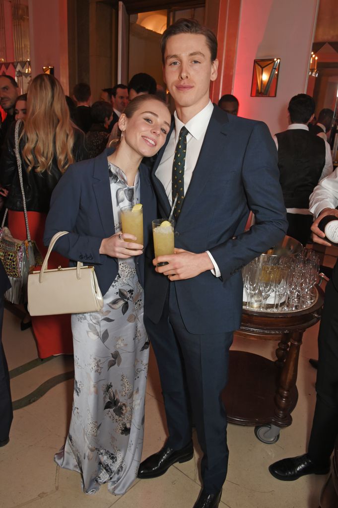 Rose Gray (L) and Harris Dickinson attend a drinks reception at the London Evening Standard British Film Awards 2018