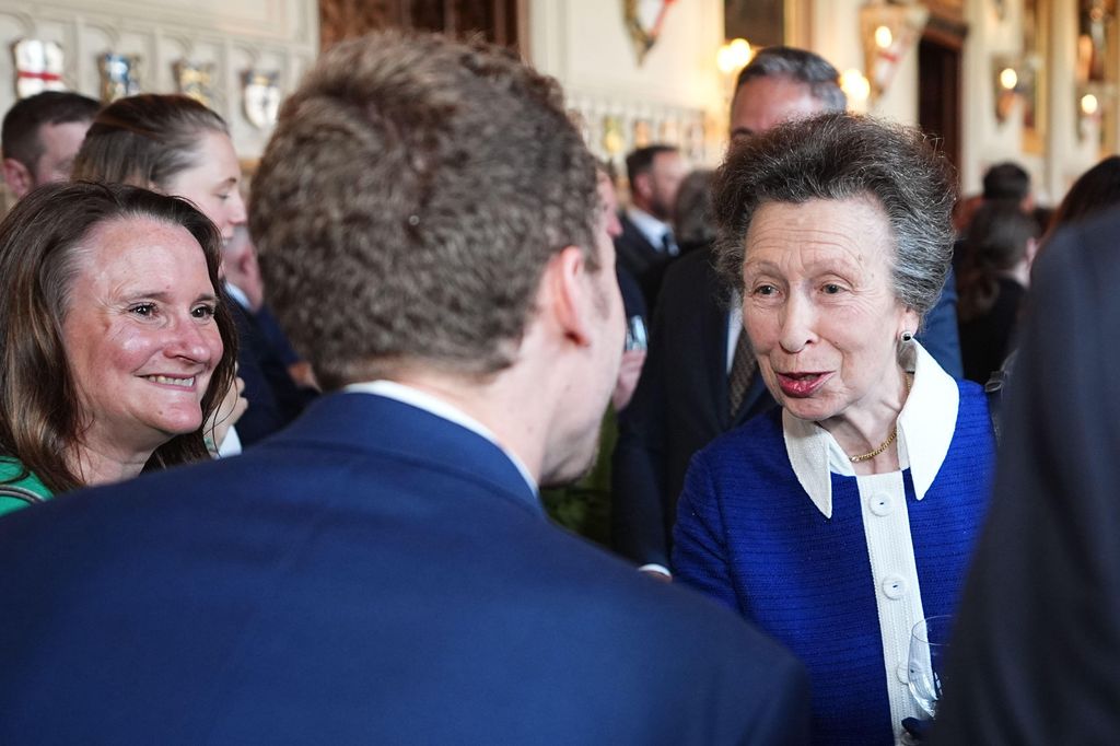 The Princess Royal speaking to guests during a reception for recipients of The King's Award for Enterprise, at Windsor Castle, Berkshire. Instituted by Royal Warrant in 1965, the awards are the most prestigious business awards in the UK, with recipients recognised as being among the best of British businesses. 
