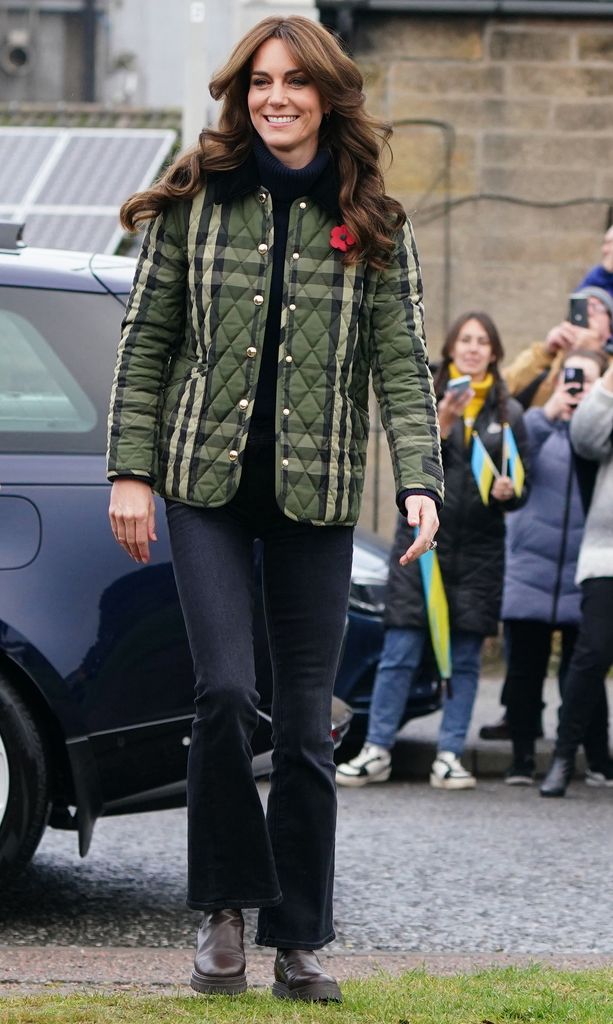 Britain's Catherine, Princess of Wales arrives in Burghead, in Moray, Scotland for a visit of the charity Outfit Moray, on November 2, 2023. (Photo by Jane Barlow / POOL / AFP) (Photo by JANE BARLOW/POOL/AFP via Getty Images)