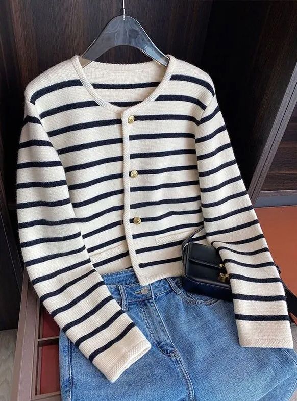 Yes Style striped cardigan