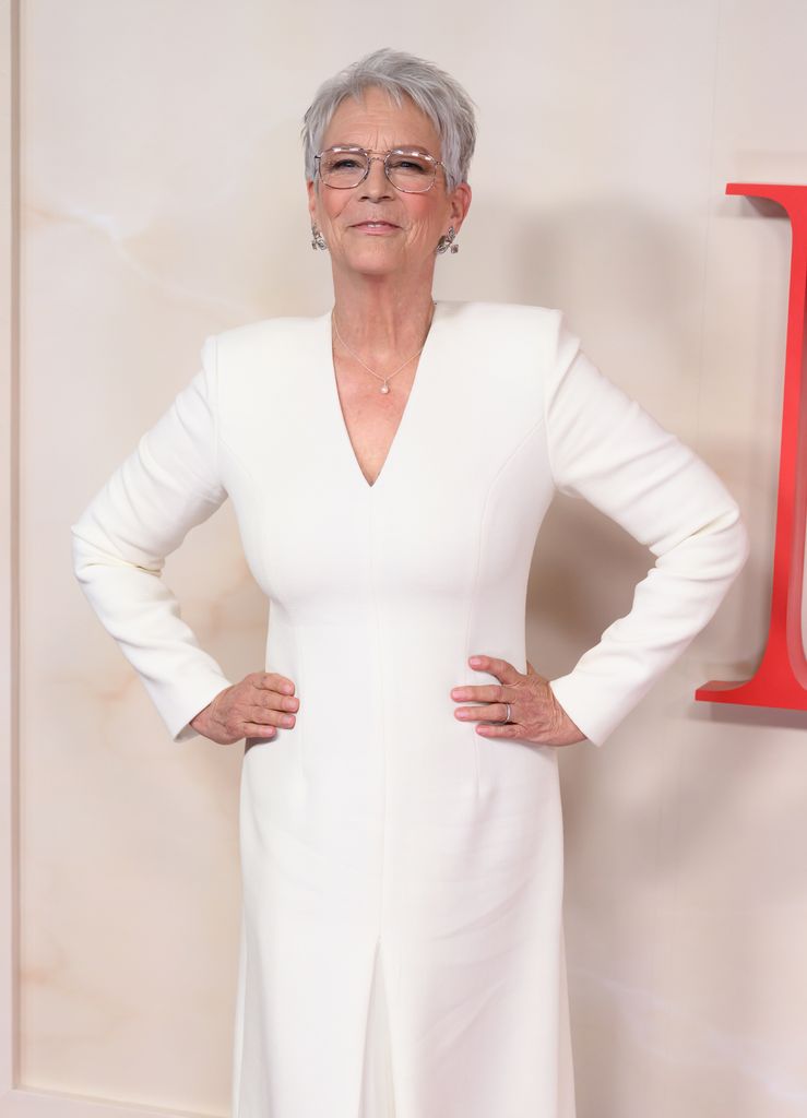 jamie lee curtis white gown