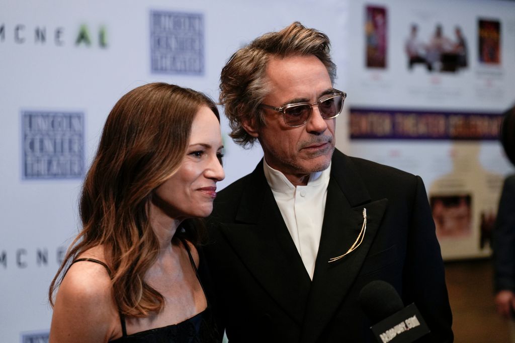 Susan Downey and Robert Downey Jr. attend "McNeal" opening night at Lincoln Center Theater starring Robert Downey Jr. on September 30, 2024 in New York City