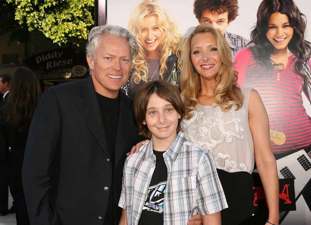 Lisa Kudrow with her husband and son
