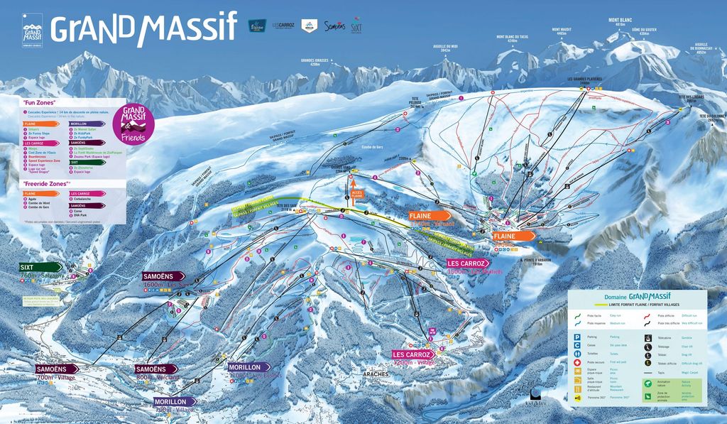 Piste map of Grand Massif ski area