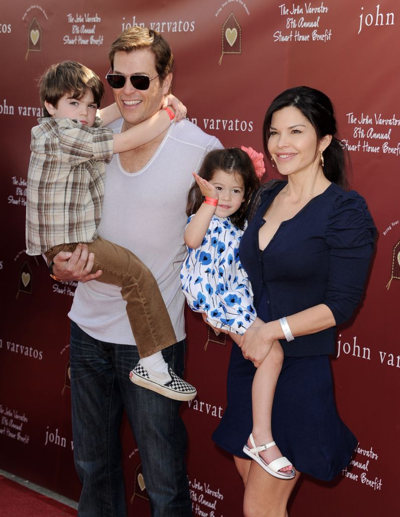 Patrick Whitesell with ex Lauren Sanchez and their children Evan and Ella 