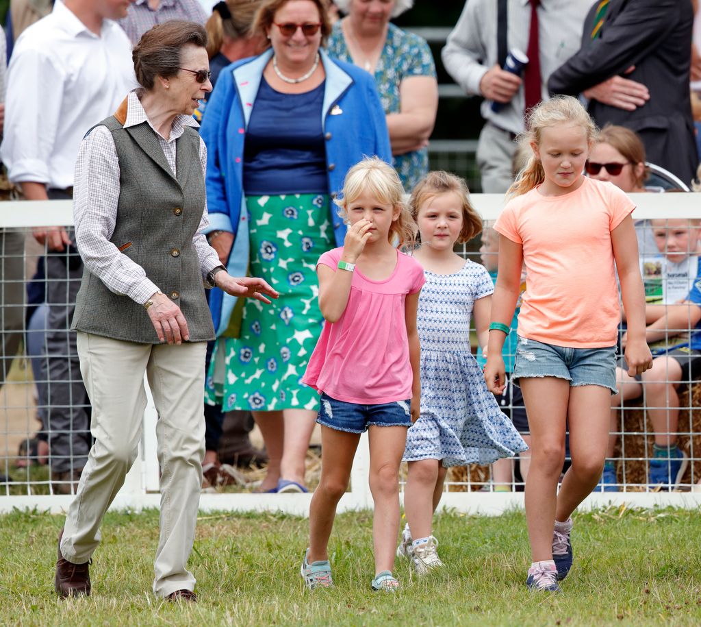 Princess Anne with granddaughters, Isla, Mia and Savannah in 2019