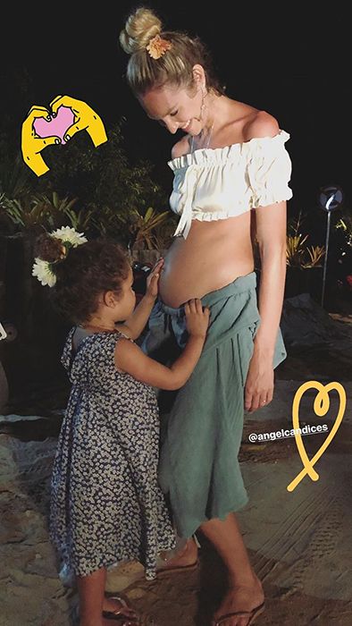 candice swanepoel baby bump on holiday