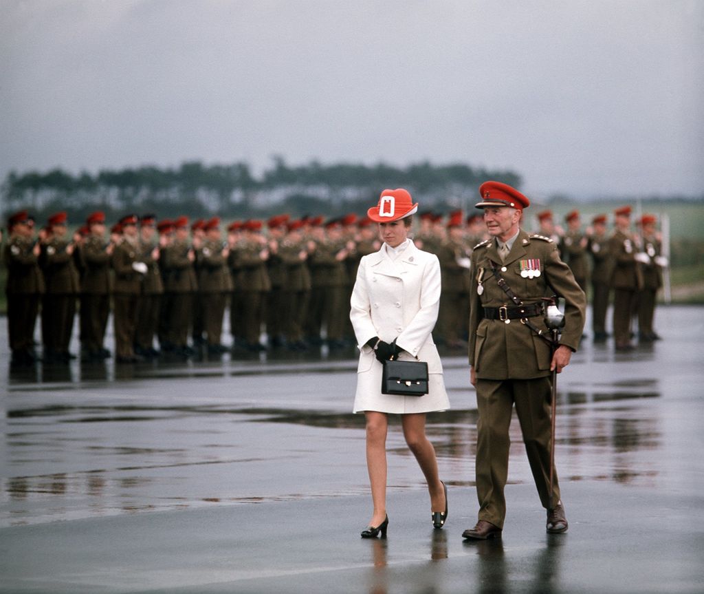 Princess Anne meets troops in Germany in 1969