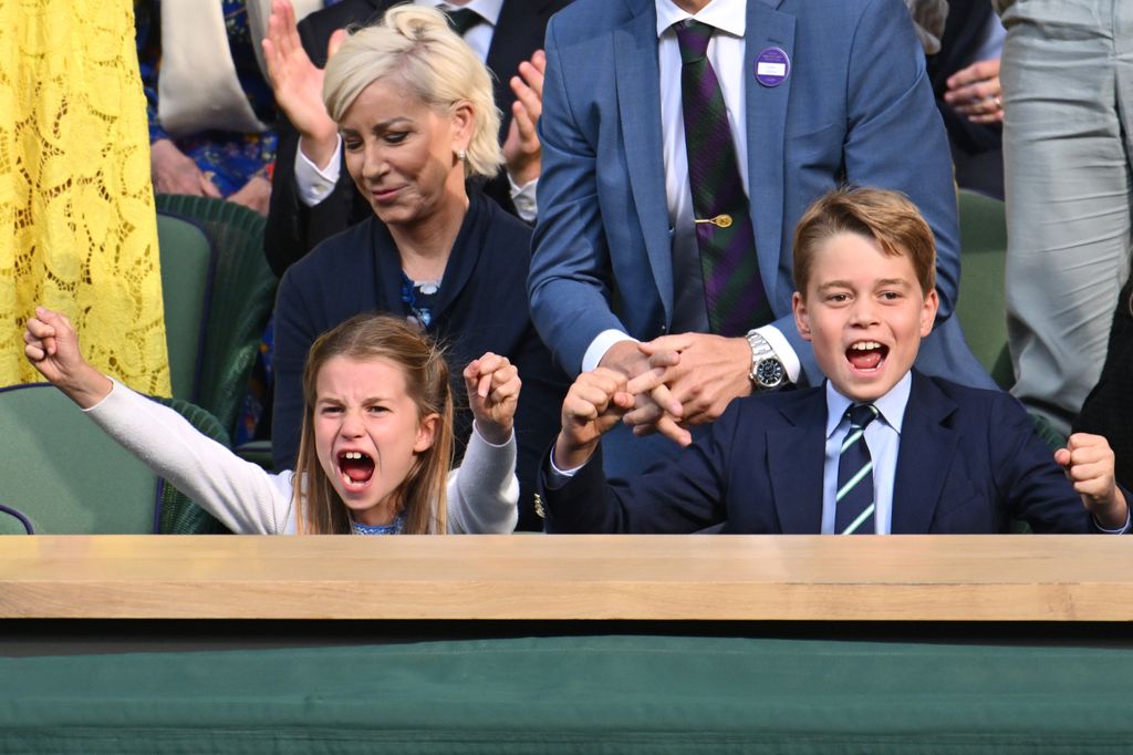 Princess Charlotte and Prince George at the Wimbledon 2023 men's final