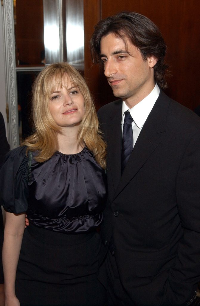 Jennifer Jason Leigh and Noah Baumbach throwback red carpet