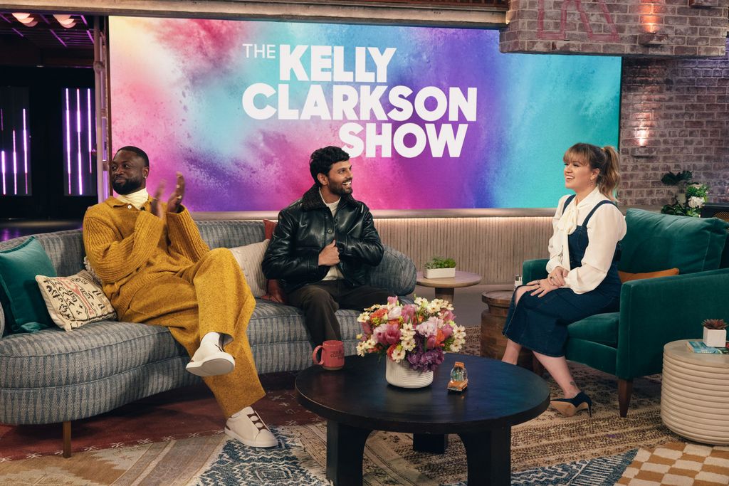 Kelly Clarkson hosting Dwyane Wade and Jay Shetty
