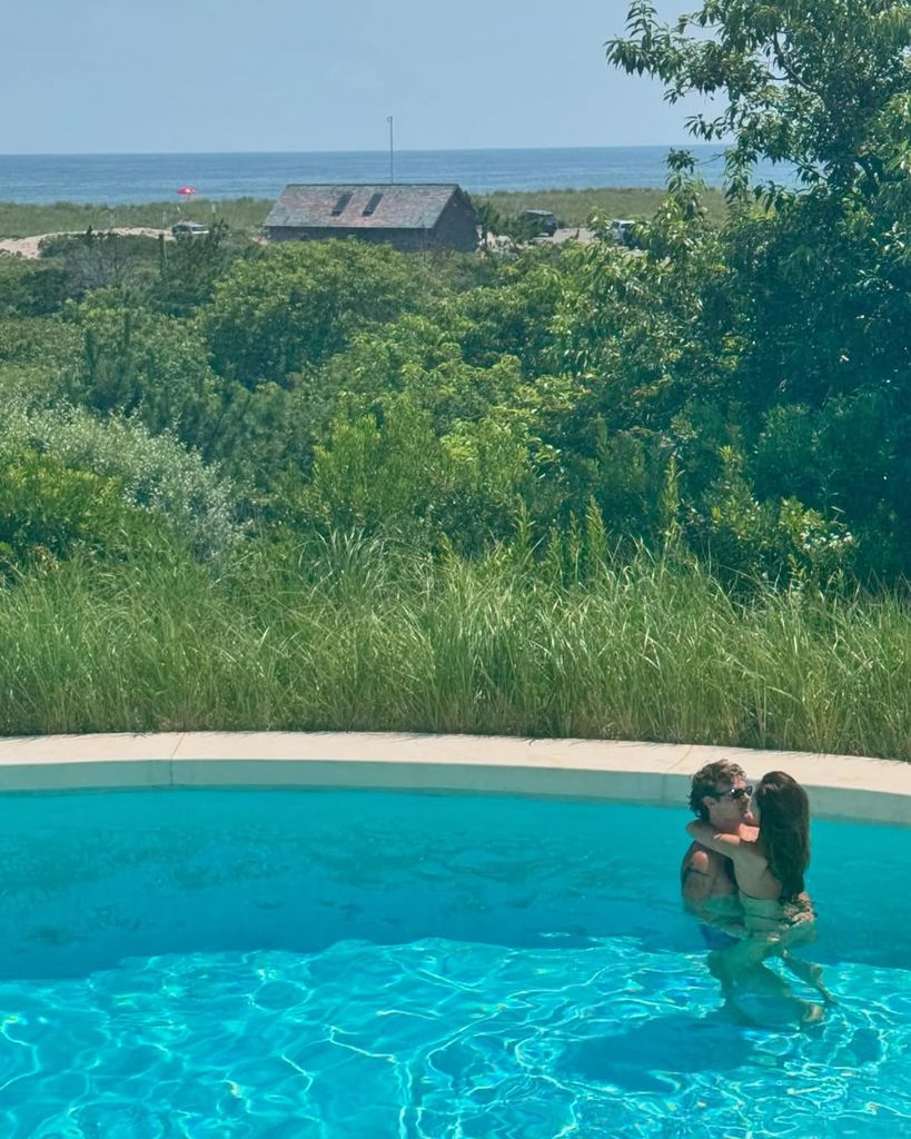 Leni and Aris in swimming pool
