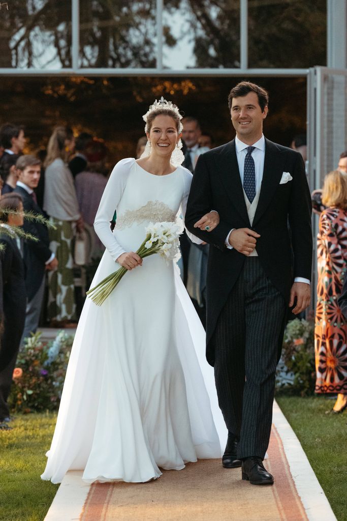 King Felipe's goddaughter Victoria Lopez-Quesada Borbon Dos Sicilias married Enrique Moreno de la Cova