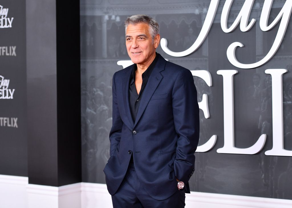 george clooney navy suit