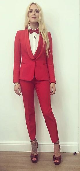 fearne cotton red suit instagram