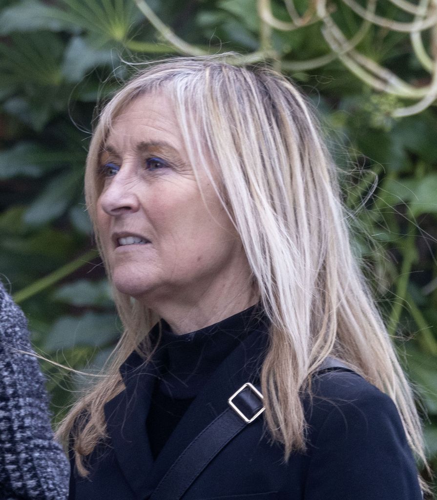 Fiona Phillips at Derek Draper's funeral