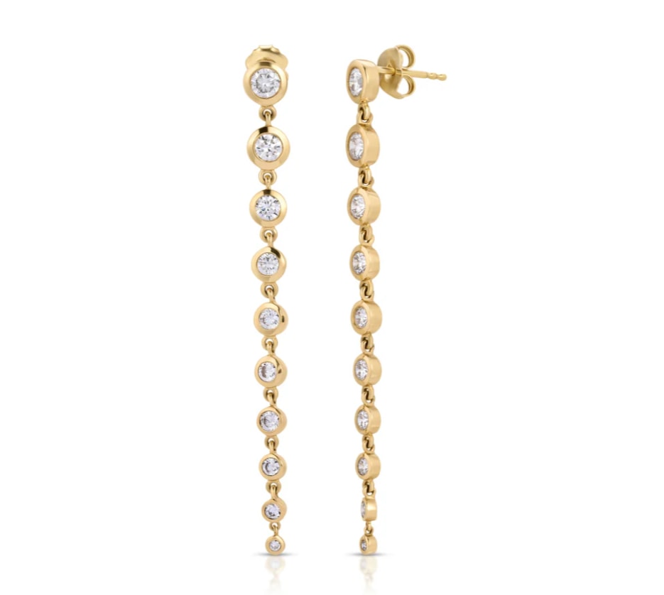 Maya Brenner diamond cascade earrings