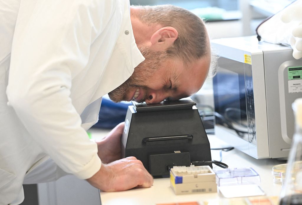 William looked at DNA under a microscope