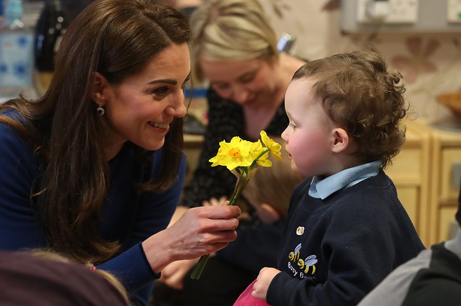 kate middleton and little boy in northern ireland