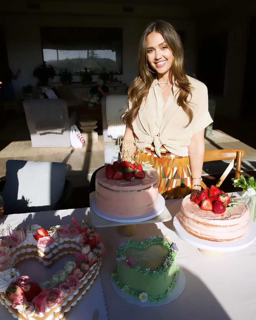 Jessica had several cakes to celebrate