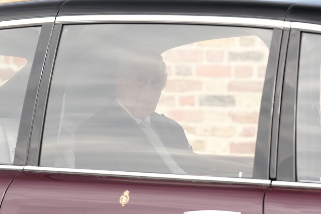 King Charles seen leaving Windsor