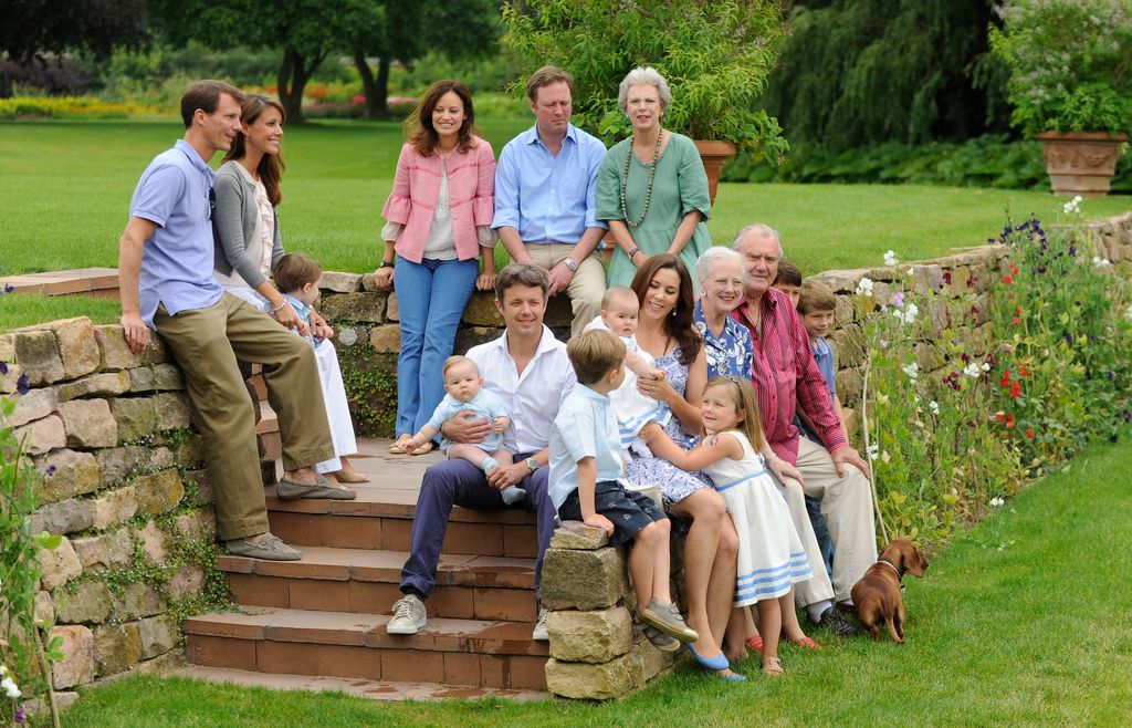 Danish royal family during a photocall at Grasten Castle on August 1, 2011 in Grasten, Denmark