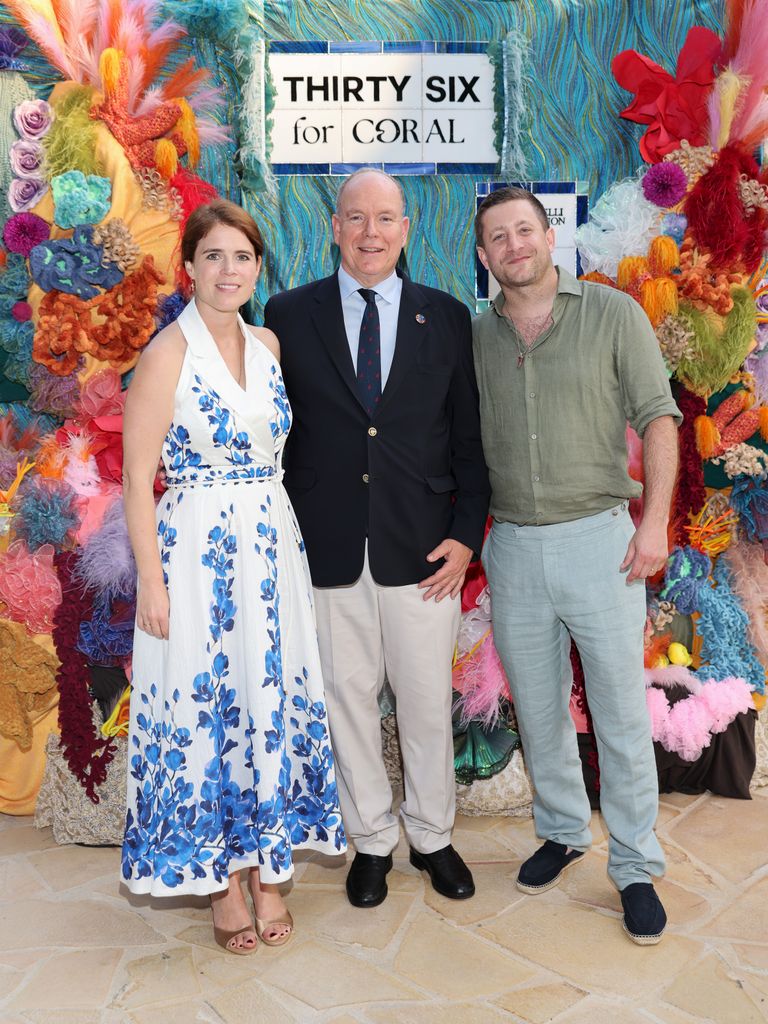 Princesse Eugénie avec Prince Albert II de Monaco et Ty Wood