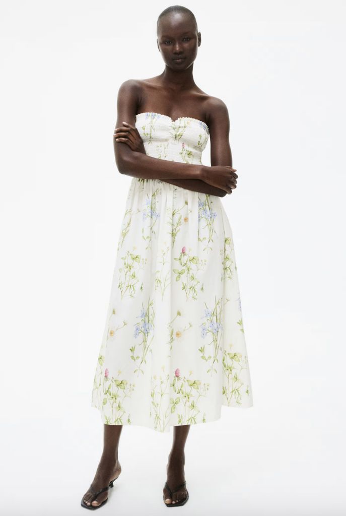 H&M Smock Topped Floral Dress