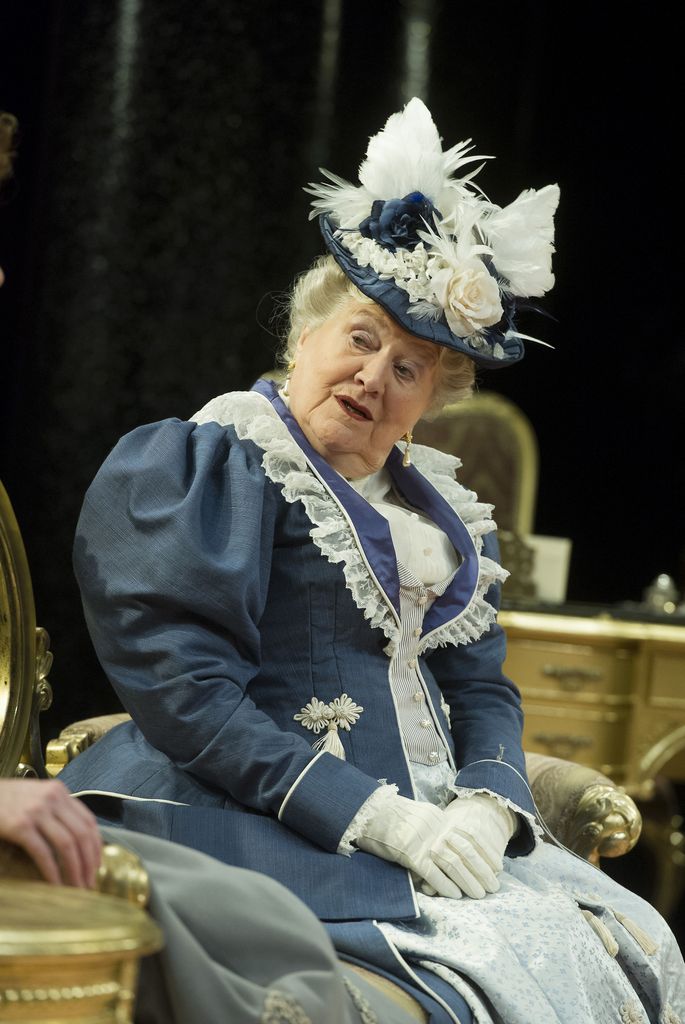 Patricia Routledge in character in An Ideal Husband