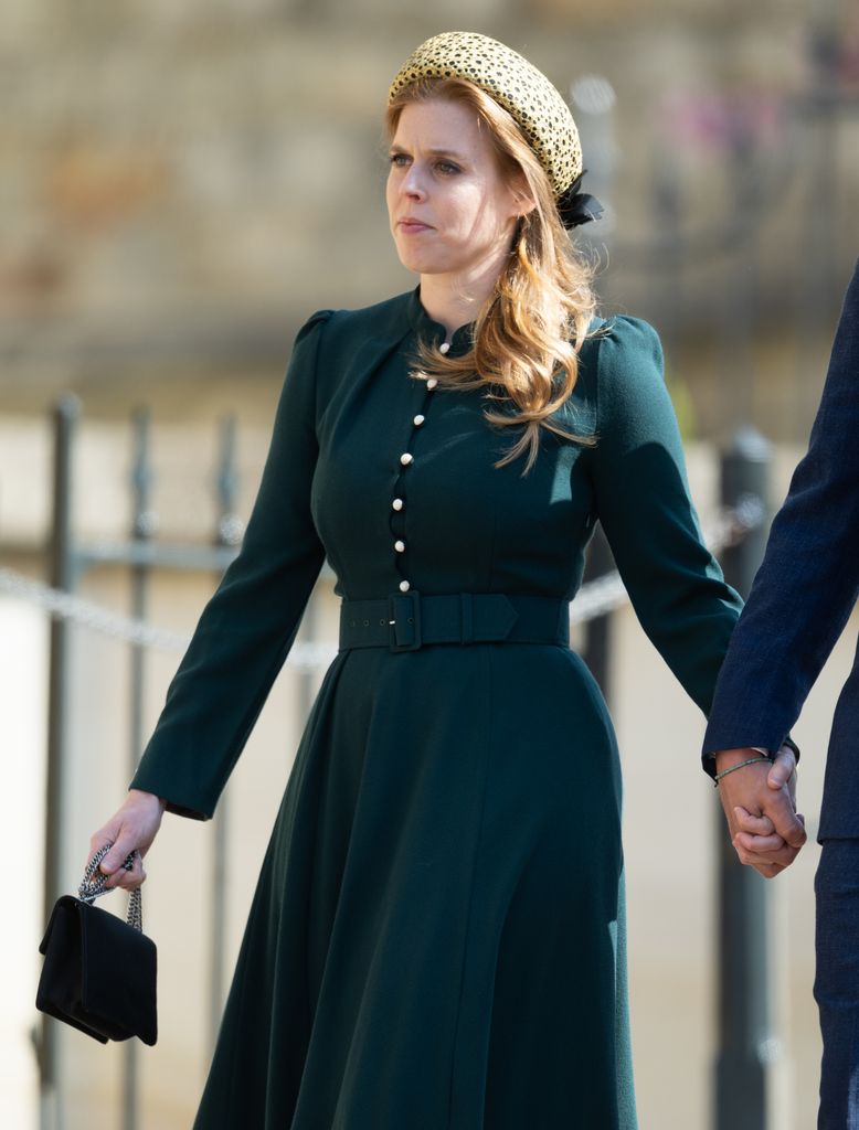 Princess Beatrice with a stern expression