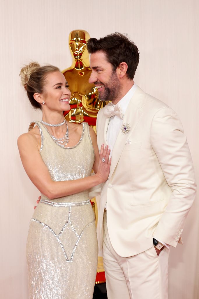 Emily Blunt and John Krasinski on the Oscars red carpet 