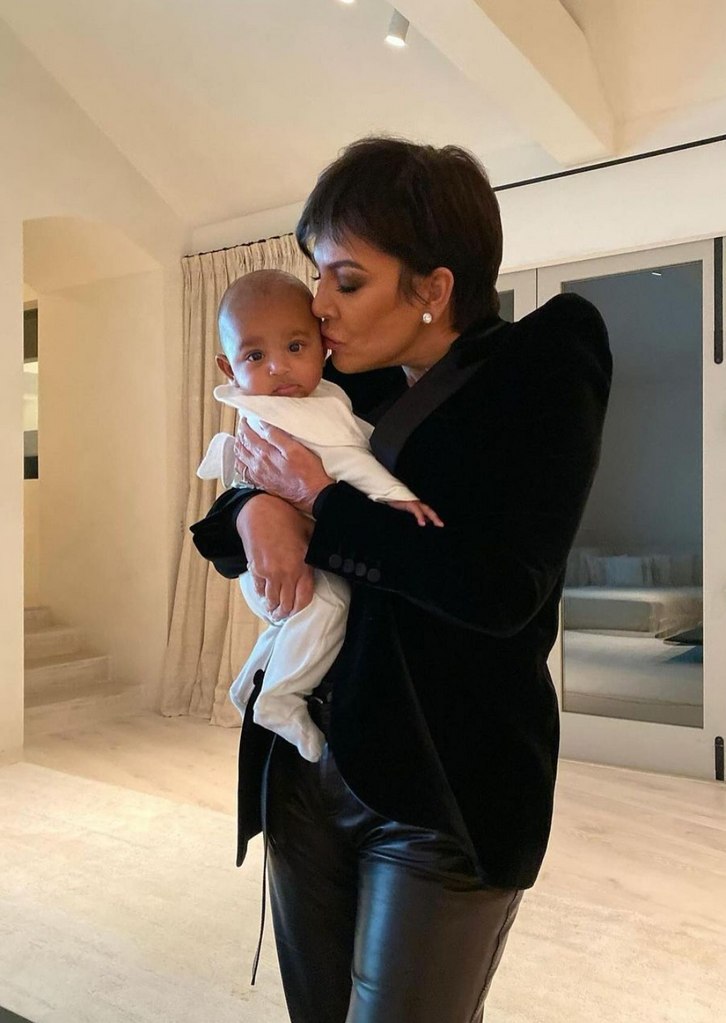 Photo shared by Kris Jenner on Instagram May 9, 2024 pictured with her grandson Psalm, Kim Kardashian's son, in a tribute in honor of his 5th birthday