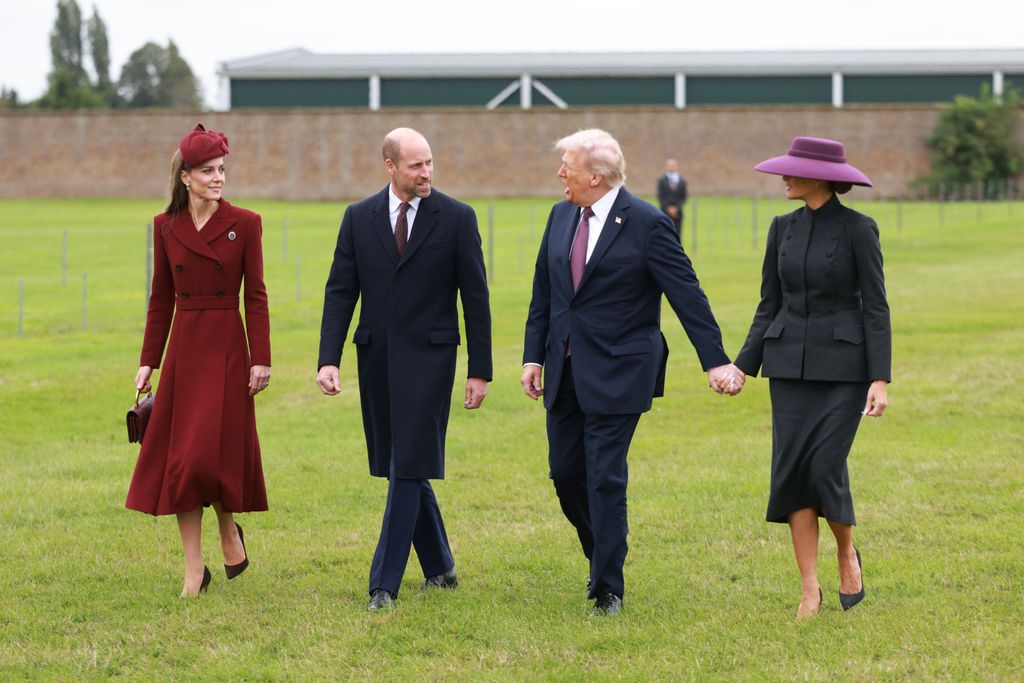 Kate Middleton walking with Prince William, Donald Trump and Melania Trump