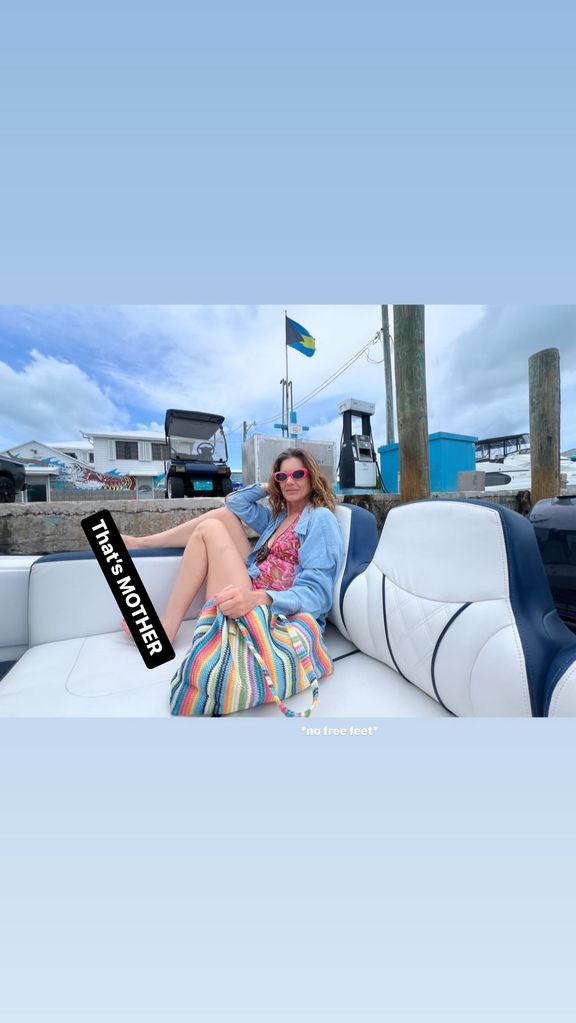  Faith Hill lounges on a boat in picture shared by Gracie McGraw