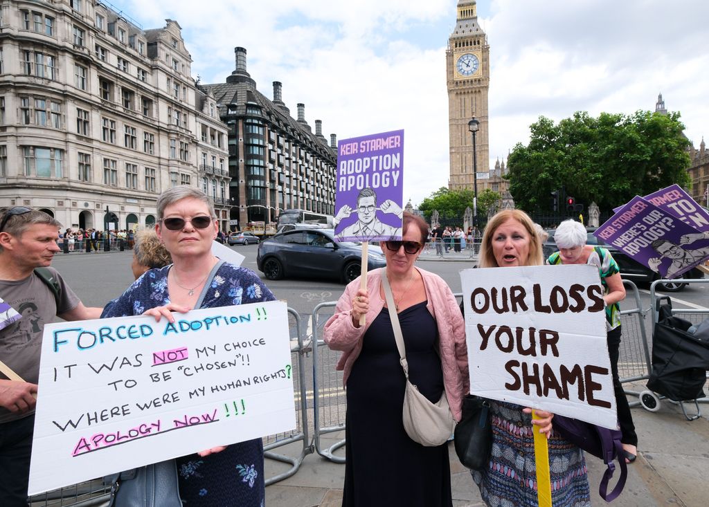Protests over the forced adoption scandal