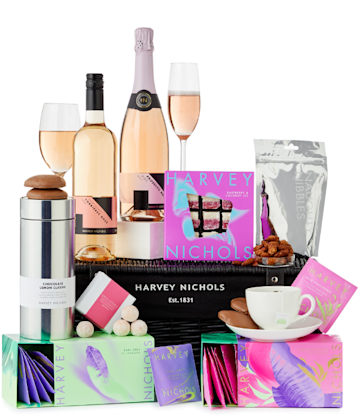 harvey nichols all things nice rose and nibbles hamper 